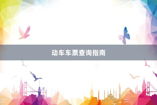 动车车票查询指南